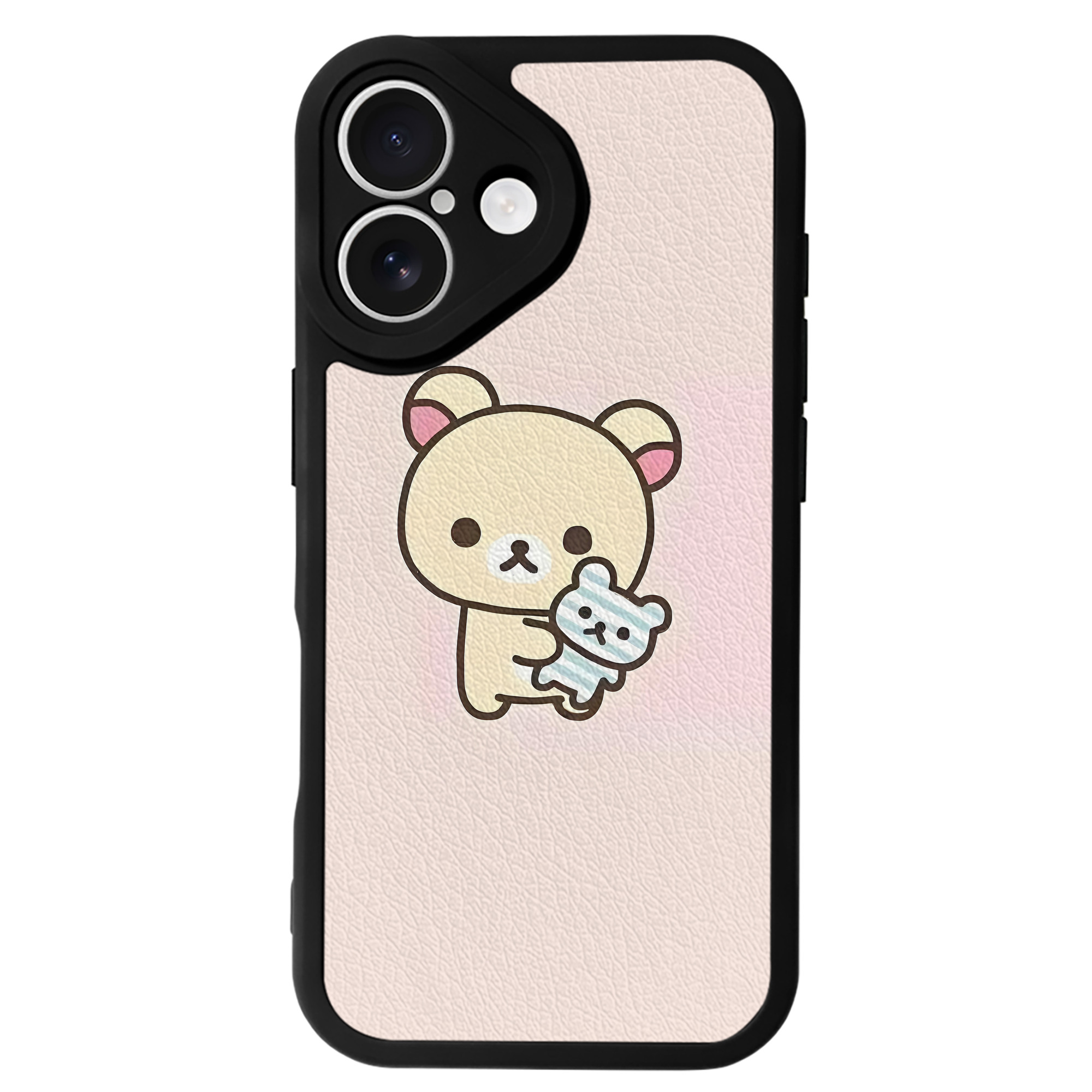 （画像用） リラックマ リラックマ キイロイトリ Rilakkuma Korilakkuma Kiiroitori 【iPhone 16シリーズ対応】シリコンスマホケース（レザー調） 材質：シリコン